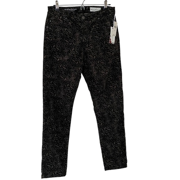 NWT AG x Anthropologie Velvet High Rise Stevie Ankle Skinny Jean brown black 32 - Picture 4 of 16